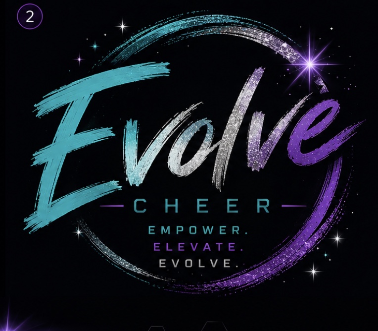 Evolve Cheer brush emblem